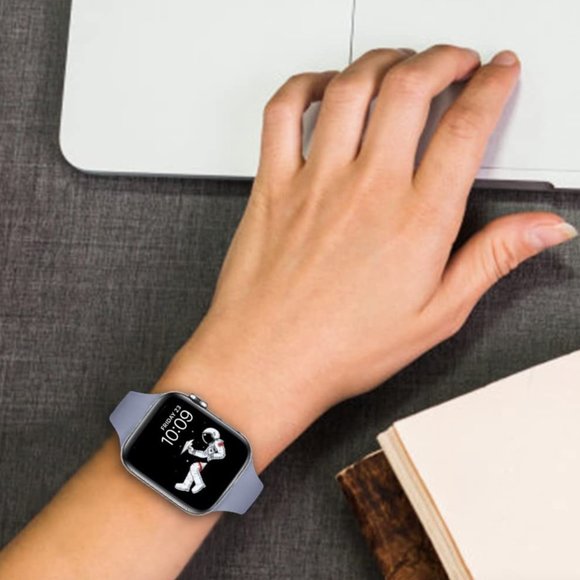 Apple Watch SLIM Silicone Band - MEDIUM BLUE - 38mm/40mm/41mm - Picture 4 of 5